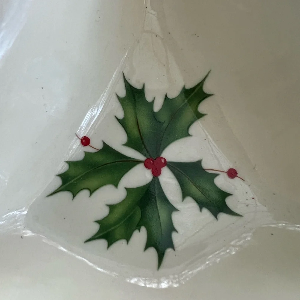 LENOX American By Design Holiday Mini Bell Candy Dish Holly Berries Gold Trim
